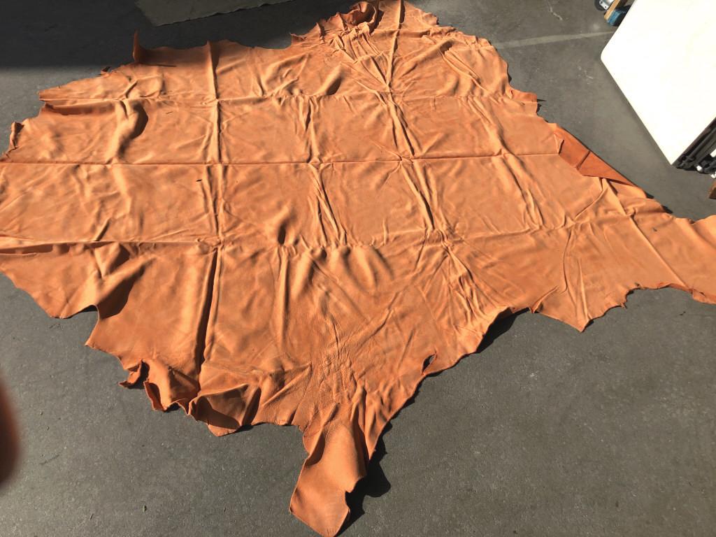 Orange leather cow hide (1 of 6)