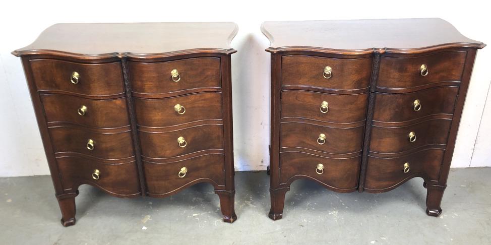 Pair of Georgian style serpentine  front chest (1 of 7)