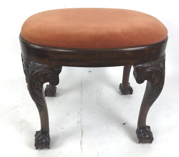 Kindel mahogany claw foot bench (1 of 3)