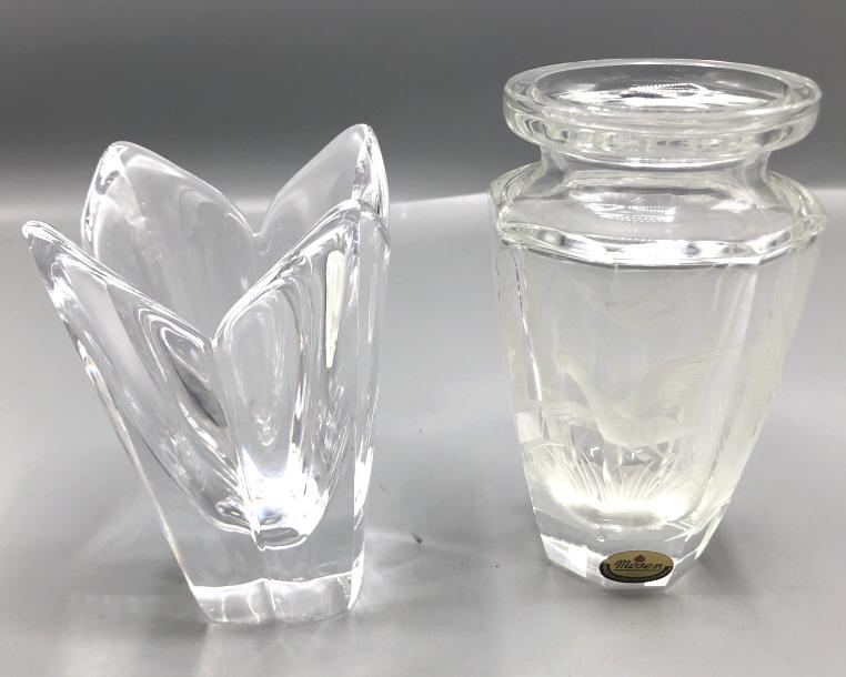 Moser crystal vase together with Orrfers vase (1 of 6)