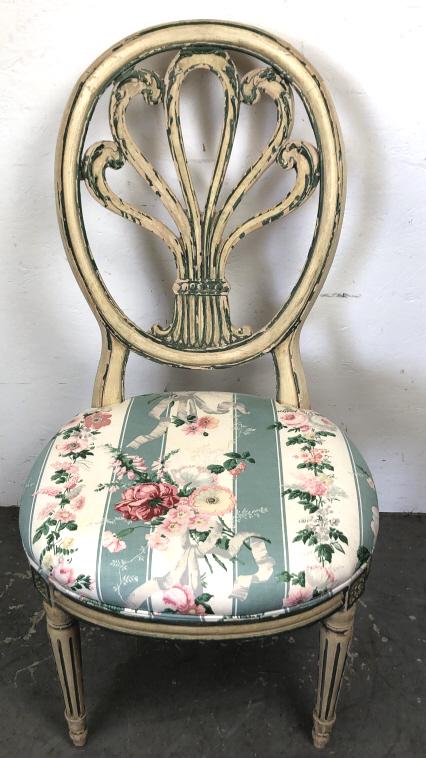 Regency style paint decorated side chair (1 of 5)