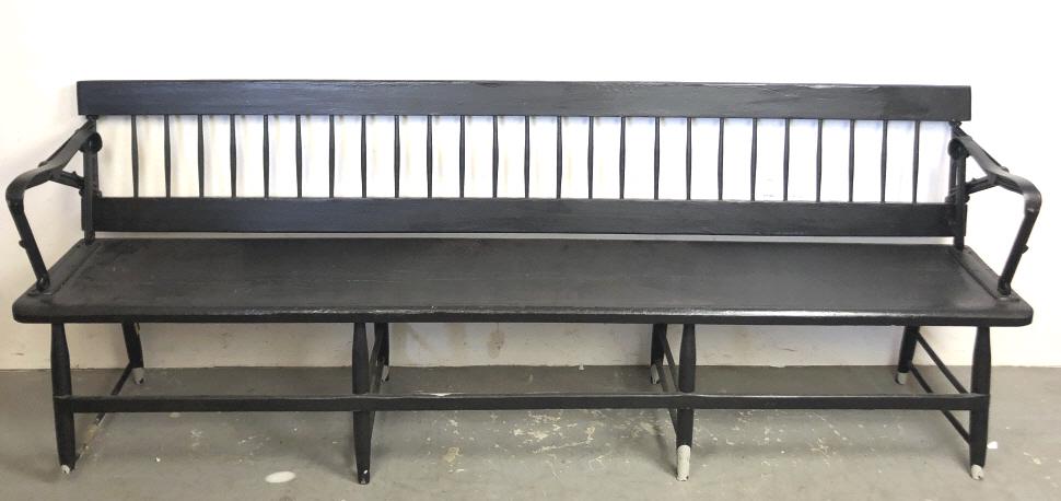 Black painted railway bench (1 of 7)