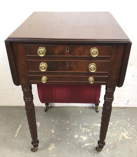 Sheridan Mahogany Sewing Stand (1 of 5)