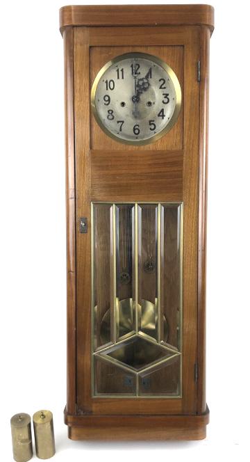 Art Deco style mahogany regulator clock (1 of 4)