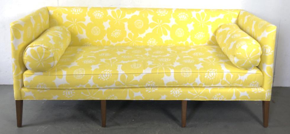 Yellow floral design sofa (1 of 4)