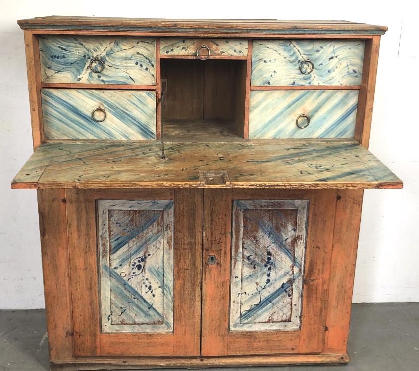 Swedish country painted secretaire a abattant (1 of 8)