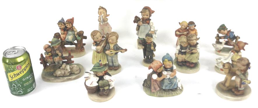 A group of Hummels: Approximately 12 Tallest 5 1/4" Condition, needs cleaning