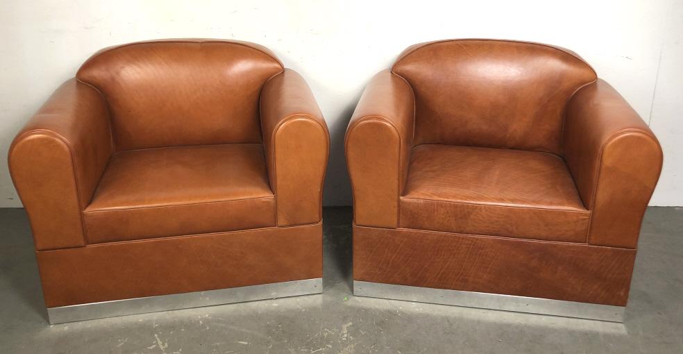 Pair of Ralph Lauren Canyon Leather Club Chairs (1 of 6)