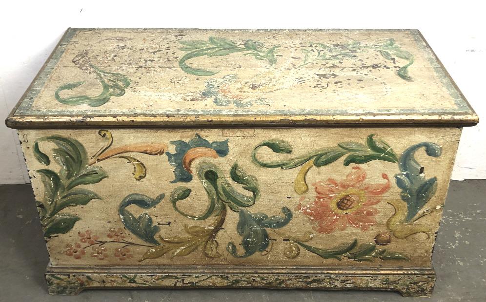 19th Century Paint Decorated Chest (1 of 7)