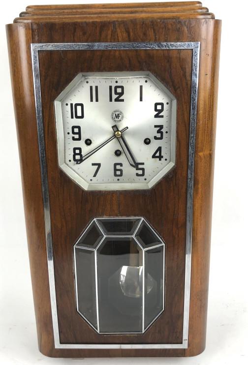 Art Deco Style Mahogany Wall Clock (1 of 5)