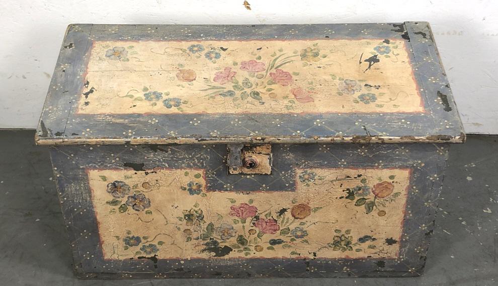 Country floral painted trunk (1 of 6)