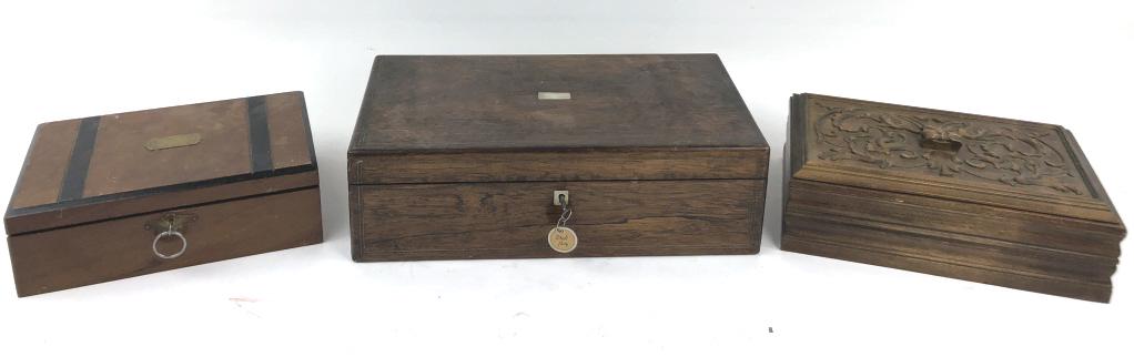 A Group of 3 Wooden Boxes (1 of 10)