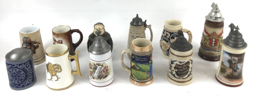 A Group of 12 Steins and Mugs (1 of 5)