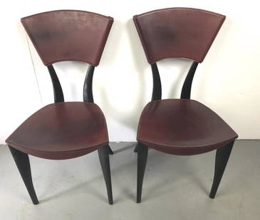 Pair of Italian Karina TV Chairs: Sawaya & Moroni 35 3/4" L x 18 " W x 16" D. Condition , some scratches,and discoloration.