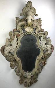 Italian Renaissance Revival Polychrome Mirror