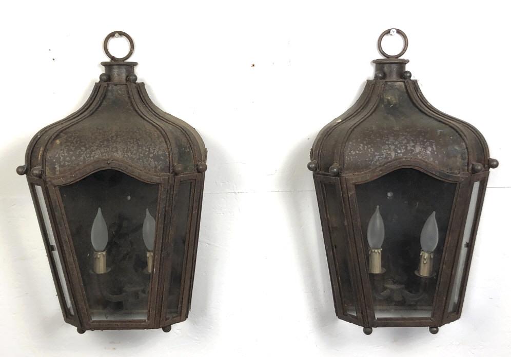 2 French Provincial Style Wrought Iron Lanterns (1 of 5)