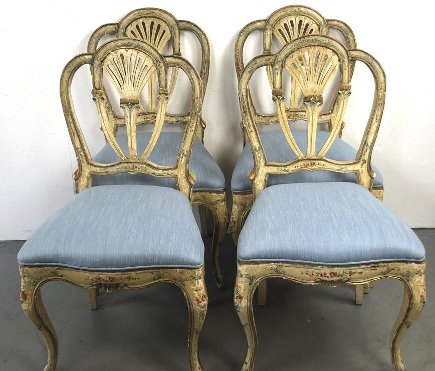 A Set of 4 Venetian Style Side Chairs (1 of 5)