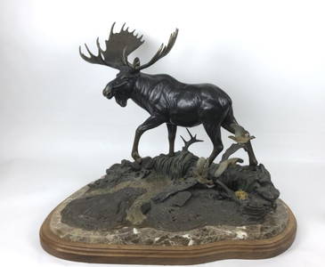 Large Bronze of Moose