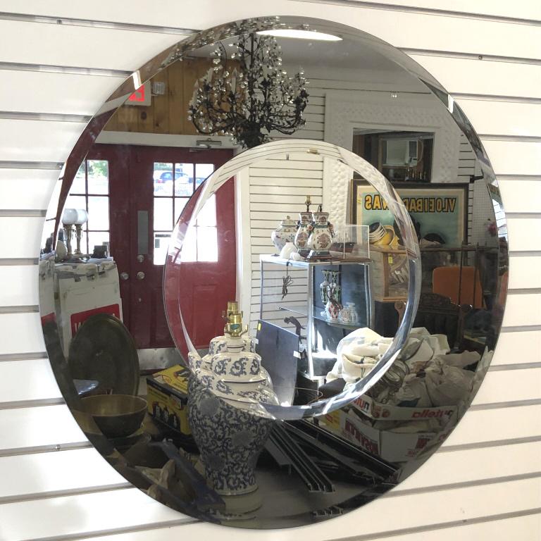 Art Deco Style 2 Tone Circular Mirror (1 of 4)