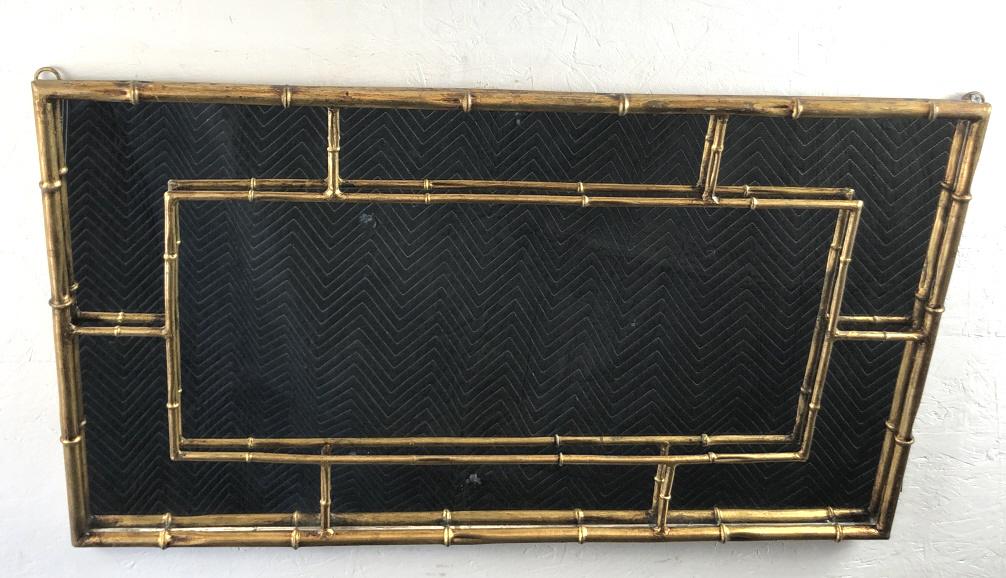 A Gilt Metal Faux Bamboo Mirror (1 of 5)
