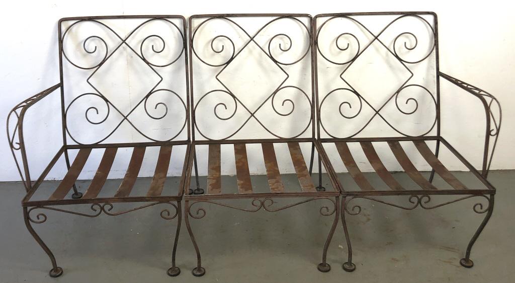 Wrought Iron Patio Settee (1 of 4)