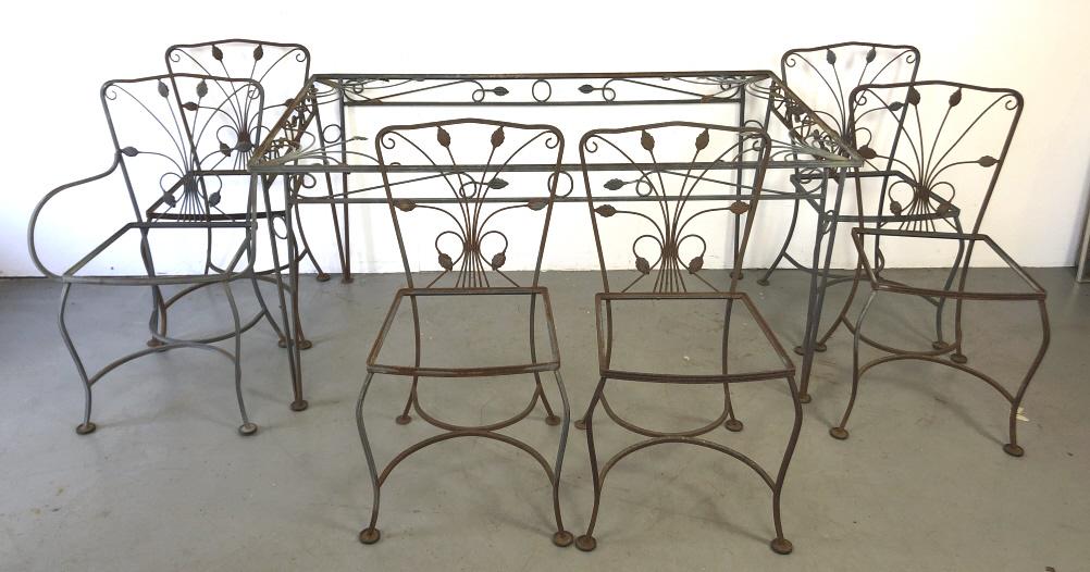 Wrought Iron Patio Table and 6 Chairs (1 of 5)