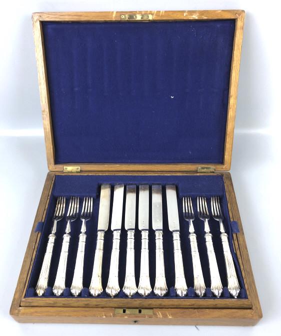 A Box Set of  English Silverplate Flatware (1 of 3)