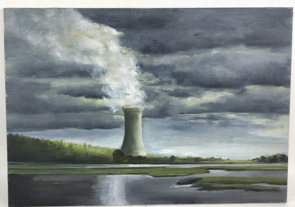 Steve Jaffe (American 1946 - 2009) Cooling Tower.  24" (1 of 3)