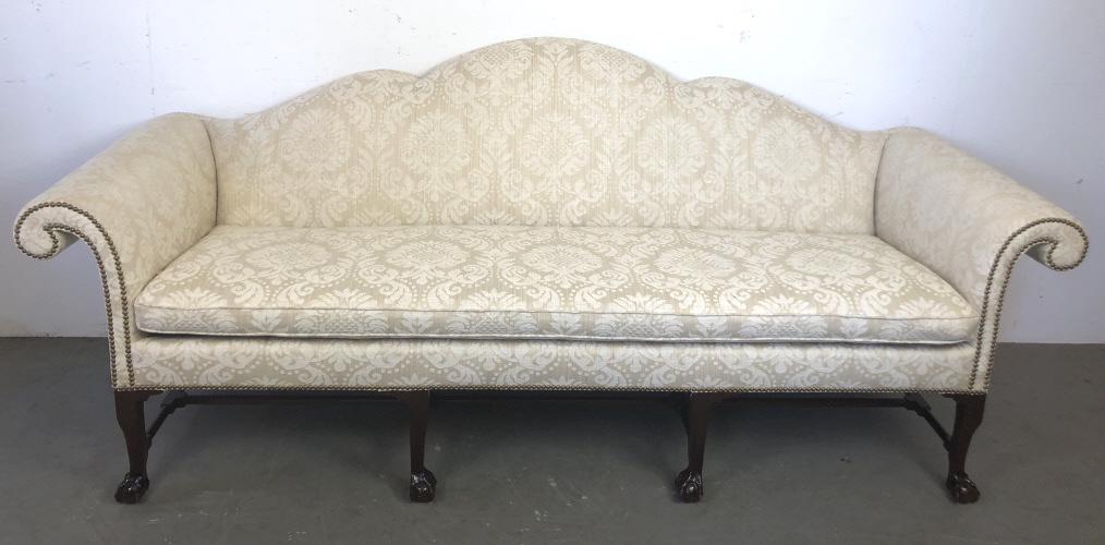 Kindel Mahogany and Upholstered Settee. Upholstered in (1 of 6)