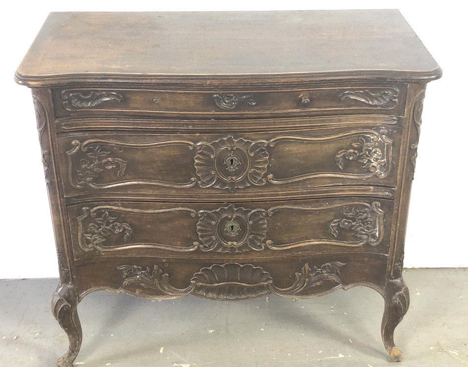 Louis the XV Style 3 Drawer Commode 30 1/2" h x 33 1/4" (1 of 6)