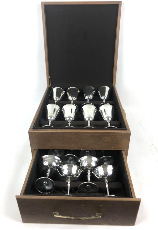 A Presentation Box of Italian Silver Plated Cups (1 of 4)