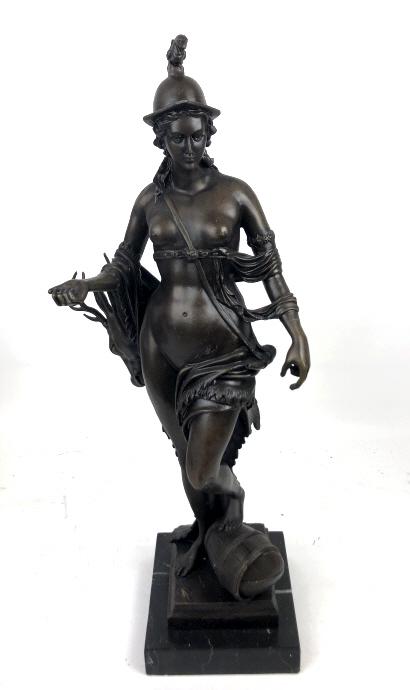 After Hubert Gerhard Bronze Hunter Sculpture 37 1/2" x (1 of 4)