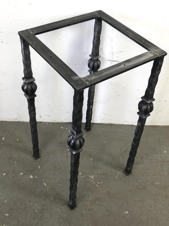 Ercole Painted Wrought Iron Side Table 26 1/2" h  x 15" (1 of 3)