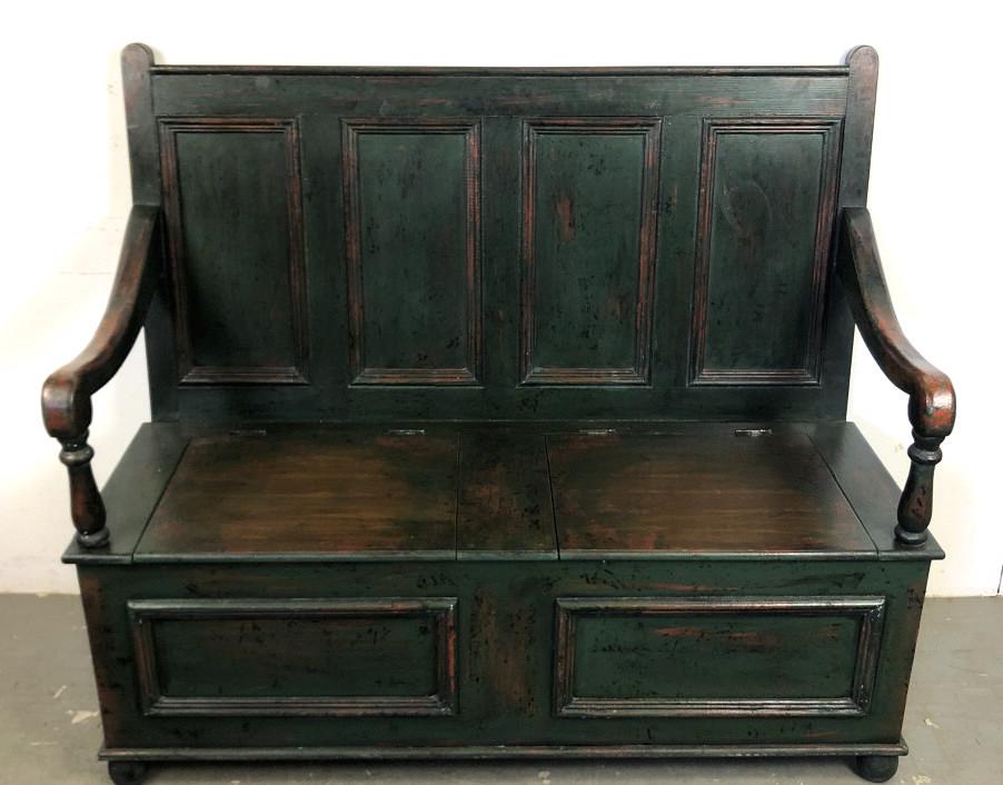 English Painted Country Settle Bench Manufactured by (1 of 5)