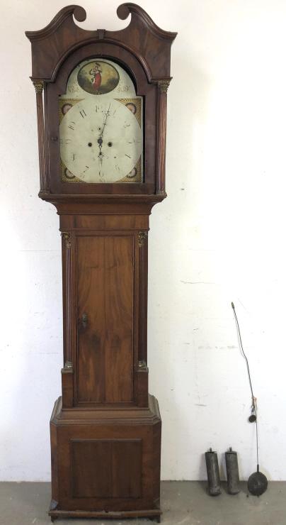 Mahogany Tall Case Clock 88"h x 21"w x 11 1/2"d. (1 of 6)