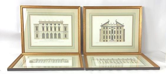 Set of 4 London and Surrey  Architectural Prints Ca, (1 of 10)