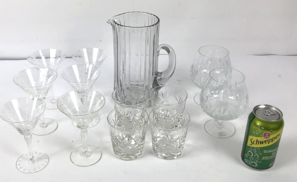 A Group of Crystal Glasses and Pitcher The pitcher is 8 (1 of 8)