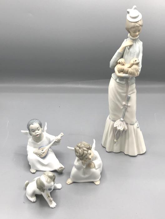 A Group of 4 Lladro Figures Tallest is 15" Condition, (1 of 9)