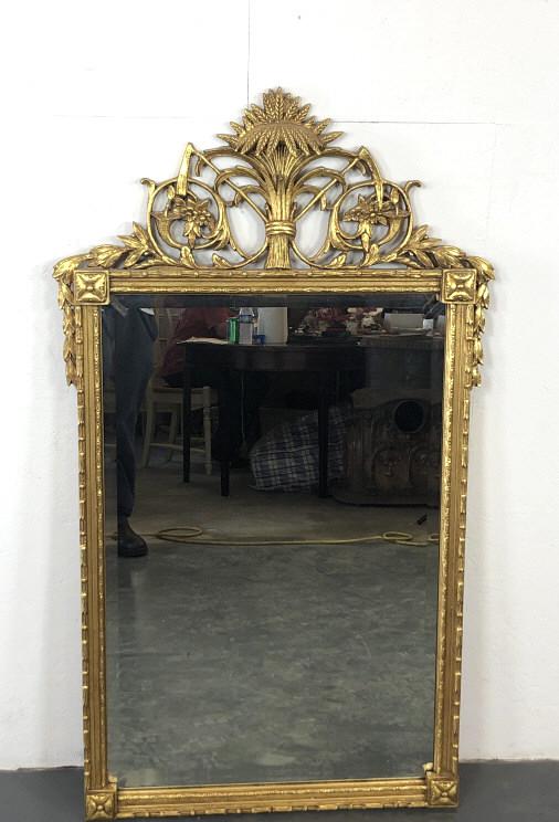 Neoclassical Style Gilt Frame Mirror With wheat sheaf (1 of 5)