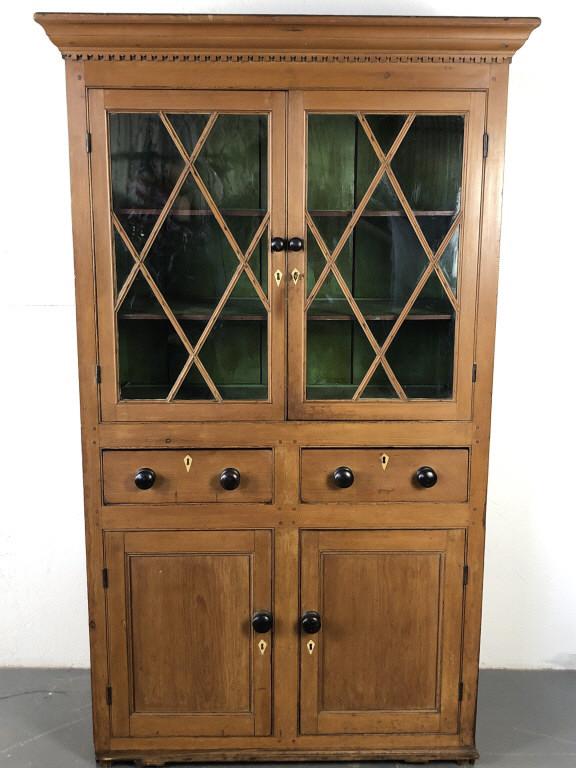 19th Century Pine Cupboard 77 1/2" h x 46 1/4"d x 21" (1 of 15)