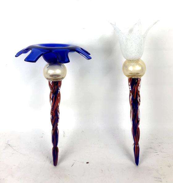 2 Murano Glass Decorative Objects Tallest is 21 1/4"h (1 of 4)