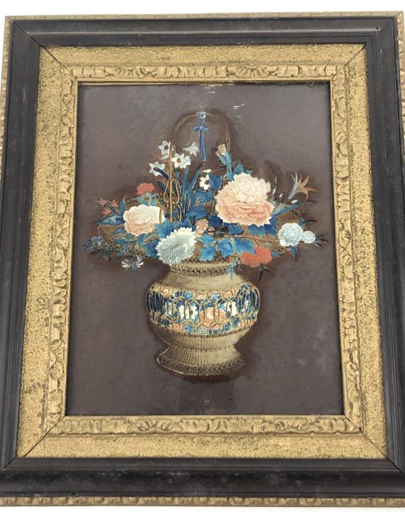 Reverse Painting Still Life Sight is 8 3/4" x 6 3/4". (1 of 3)