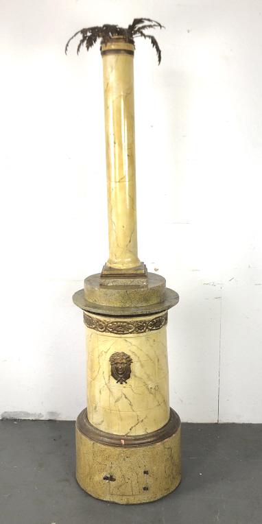 Swedish Paint Decorated Terra Cotta Stove 86"h x 20 (1 of 5)