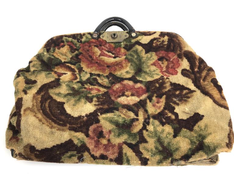 19th Century Carpet Bag 17" h x 20" w. Condition, (1 of 5)