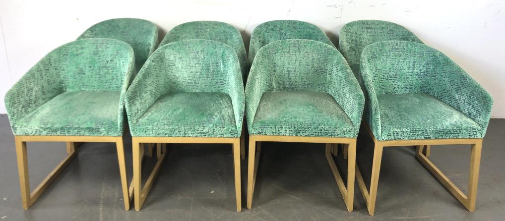 8 Roche Bobois Green Upholstered Tub Chairs 30 1/4"h x (1 of 4)
