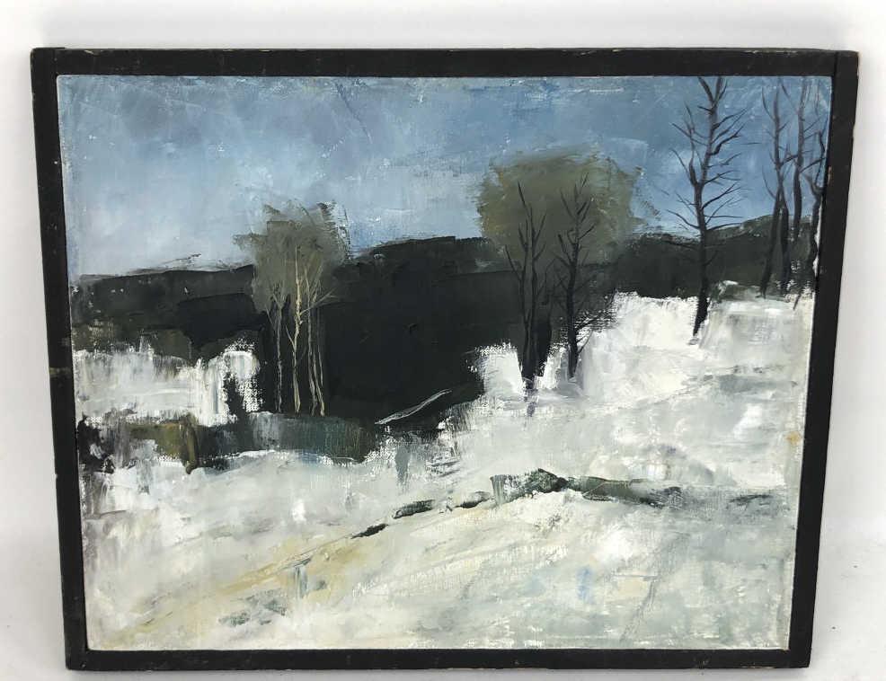 Zaklad Stolarski Snow scene. Signed on verso. Overrall (1 of 3)
