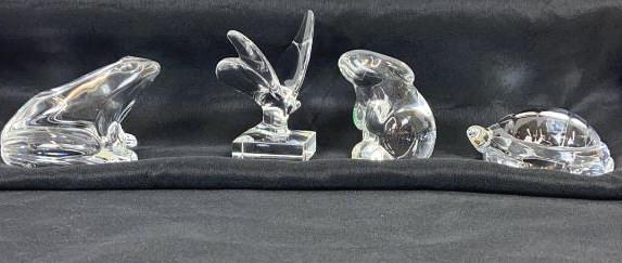 A Group of Baccarat Animal Figurines Including Frog, (1 of 10)