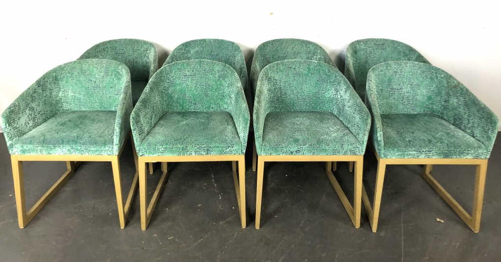 8 Roche Bobois Green Upholstered Tub Chairs 30 1/4"h x (1 of 6)