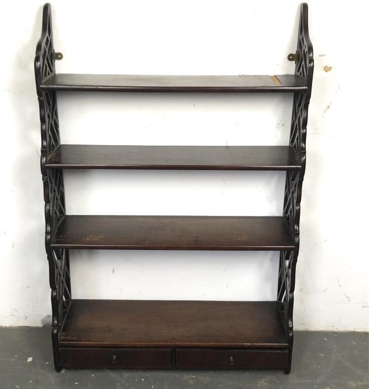 A Georgian Style Mahogany Hanging Shelf 19th Century. (1 of 7)