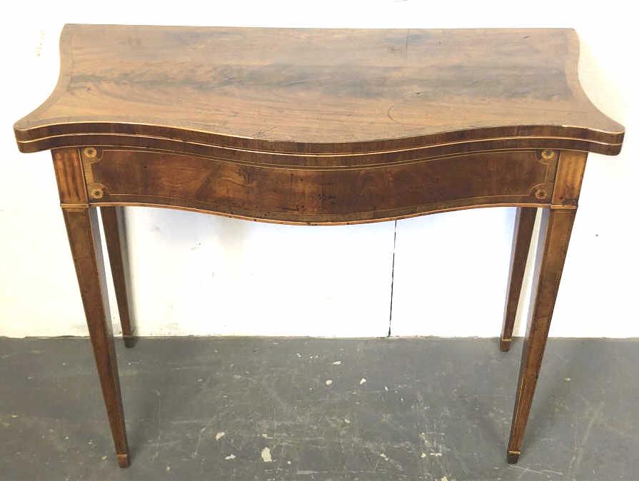 Georgian Mahogany Fold Over Tea Table 29"h x 34 1/4"w x (1 of 5)